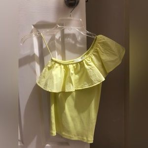 Molo yellow blouse on shoulder off in women size XS ( 134/140)